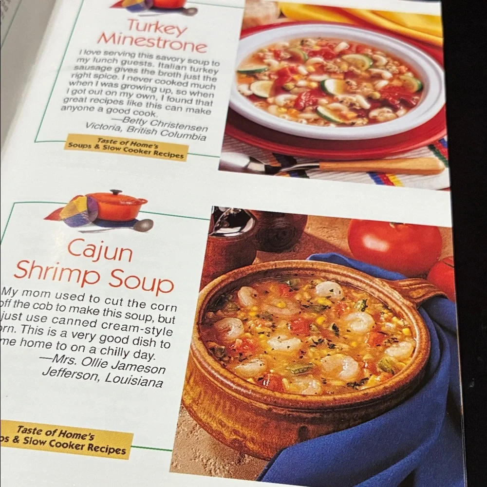 Vintage set of four cookbook magazines with assorted recipes